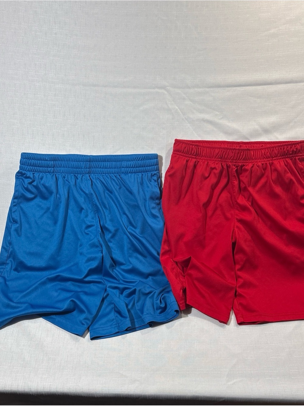 Gym Shorts Boys XL YOUTH 2 Pair 1 Red 1 Blue Athletic Works
